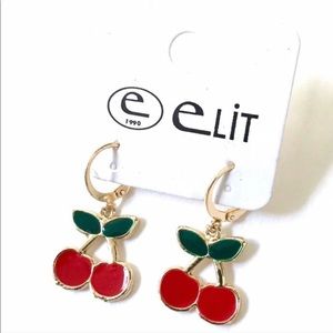 Y2K fruit cherry red rockabilly pinup girl earrings punk emo lolita